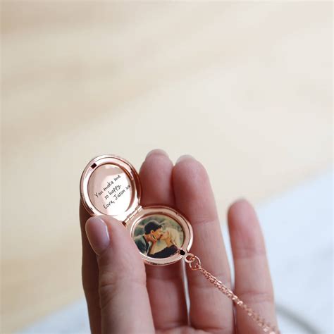 Personalised Round Locket Necklace With Hidden Photo By Studio Hop