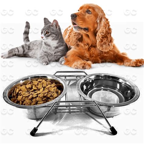 Comedouro Bebedouro Tigela Inox Duplo Ml Para Cachorro E Gato