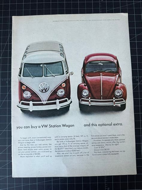 Vintage 1960s Volkswagen Print Ad Etsy