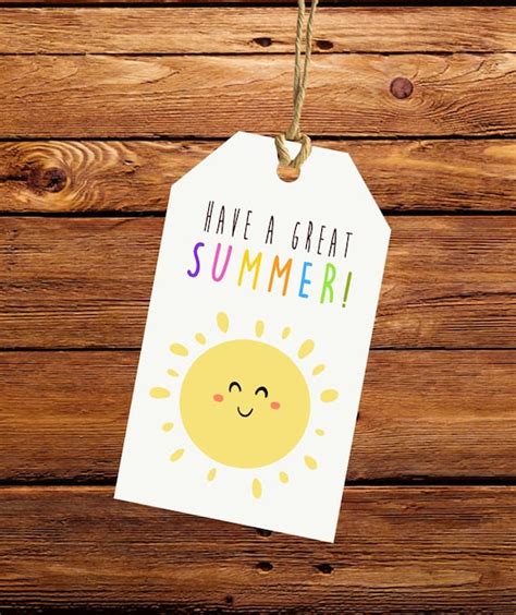 PRINTABLE Have A Great Summer Tag Summer Gift Tag Printable Etsy