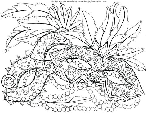 Mardi Gras Mask Coloring Pages For Kids at GetColorings.com | Free ...