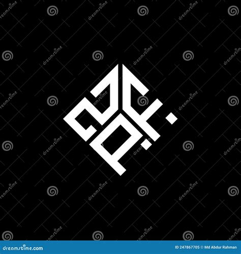 ZPF Letter Logo Design On Black Background ZPF Creative Initials