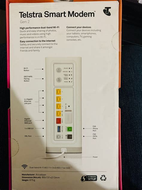 UPS TELSTRA SMART MODEM GEN 2 W VOICE BACKUP FTTP FTTC HFC FTTB