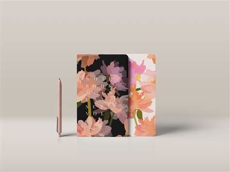 Notebook with floral print by Isabel Rosher on Dribbble