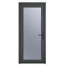 Crystal Grey Upvc Full Glass Obscure Double Glazed Single External Door