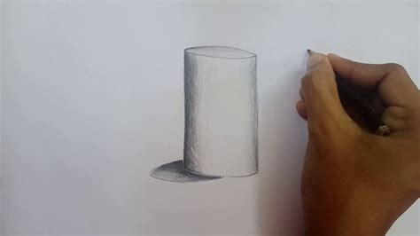 How To Draw And Shade A Cylinder Step By Step Basic Shapes Youtube