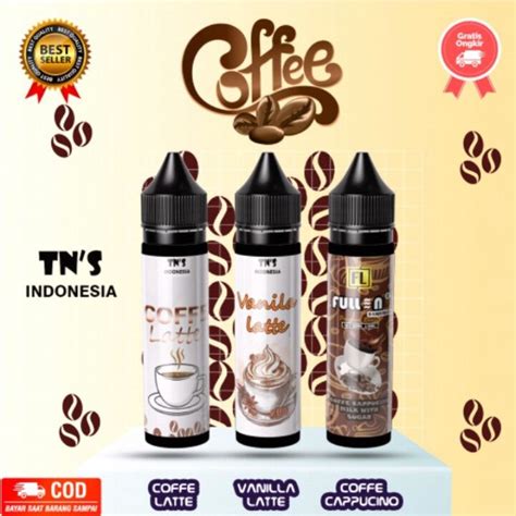 Jual Stiker Label LIQUIDS 60ml Gambar Coffe Capucino Terlaris