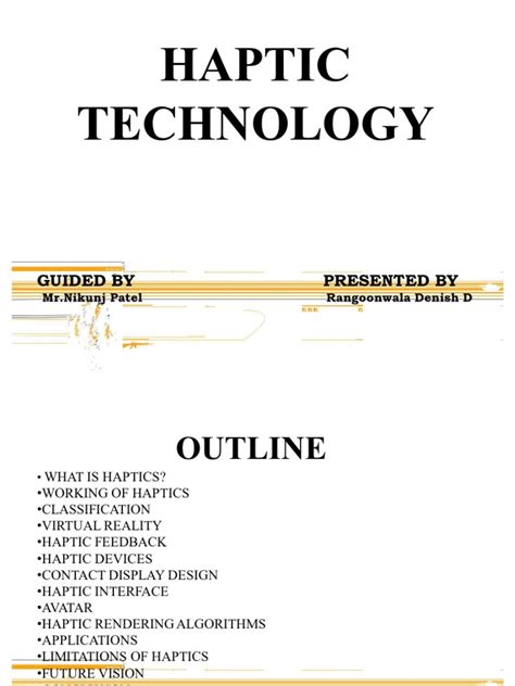 Haptics | PDF