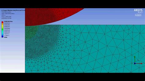 Ansys Explicit Nonlinear Fea Sphere Plate Repeated Impact Youtube