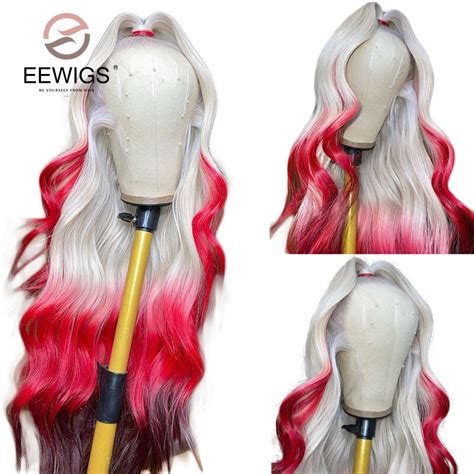 30 Inch Synthetic Lace Front Wig Lace Front Wig Blonde Red Ombre