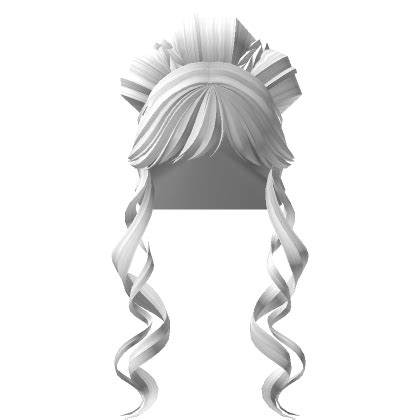 High Bun Updo With Curly Sides In White Roblox