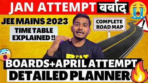 Jee Mains Complete Roadmap For April Attempt Boards