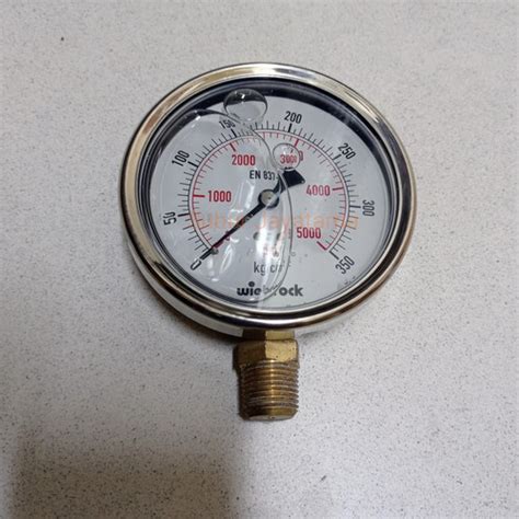 Jual Pressure Gauge Raket Stainless 4 Inchi 350 Bar 5000 Psi