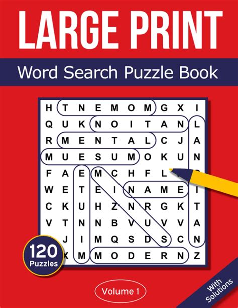 Large Print Word Search Puzzle Book Word Find Book With 120 Big Print Word Puzzles For Seniors