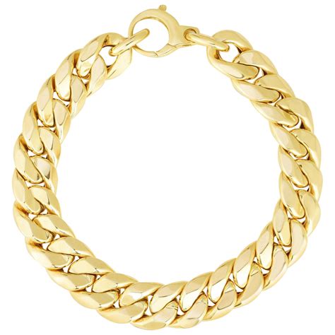 Miami Cuban Link Bracelet 152 Grams 10 Karat Yellow Gold For Sale At