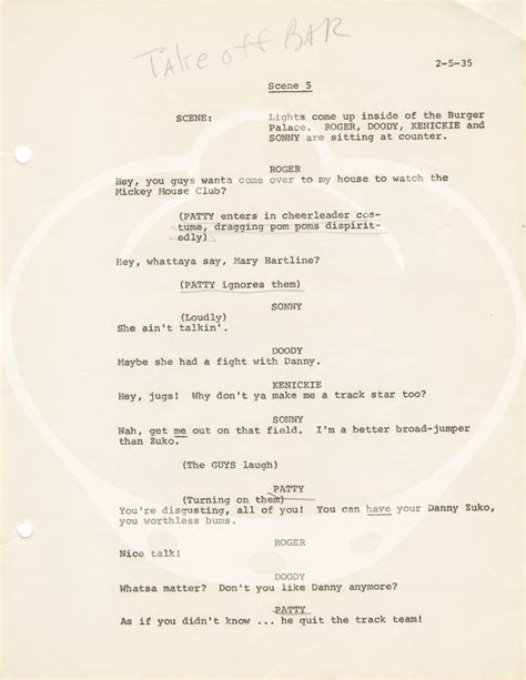 Grease Musical Script 1