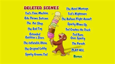 Image - Curious George Deleted Scenes Menu.png | DVD Database | FANDOM powered by Wikia