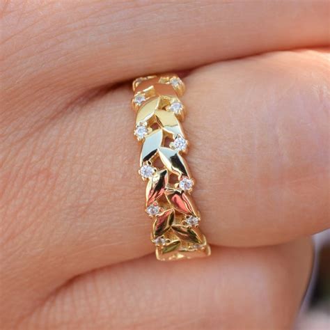 Gold Leaf Ring - Etsy