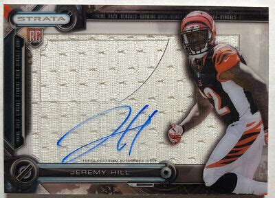 Topps Strata Clear Cut Rookie Relic Autographs Ccarjh Jeremy Hill