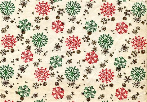 Snowflakes Vintage Christmas Wrapping Paper Vintage Wrapping Paper