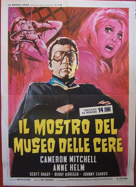 NIGHTMARE IN WAX original Italian movie poster Cameron Mitchell horror ...