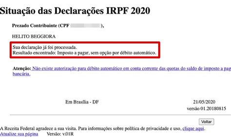 Veja Como Consultar A Restituição Do Imposto De Renda 2020 Bernardes