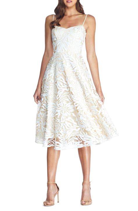 Dress The Population Layla Embroidered Sequin Fit And Flare Dress Nordstrom Dress The