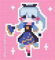 Genshin Impact Pixel Art Ideen B Gelperlen Basteln B Gelperlen