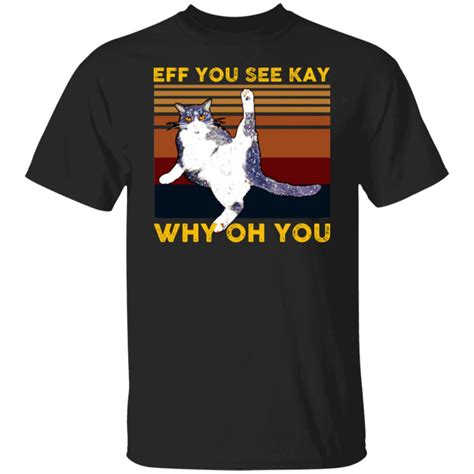 Cat Yoga Eff You See Kay Why Oh You Vintage Shirt Vintage Shirts Cat Yoga