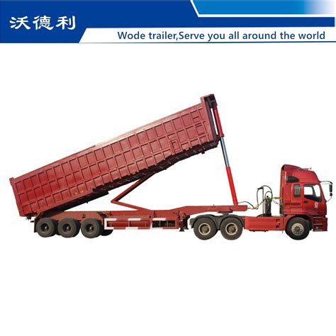 Tri Axle U Shape Type Dump Tipper Tipping Semi Trailer For Construction