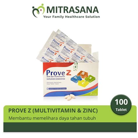 Jual Prove Z Tablet Suplemen Multivitamin Dan Zinc Shopee Indonesia