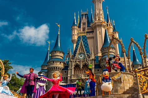 Disney Characters Perform In Front Of The Cinderella Castle Magic