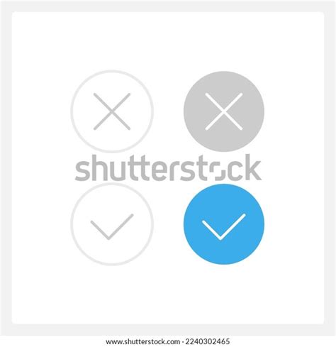 Accept Decline Ui Elements Kit Decision Stock Vector Royalty Free