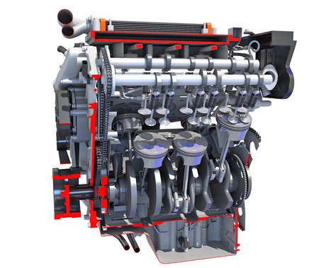 V6 Engine Cutaway 3d Model Turbosquid 1414605