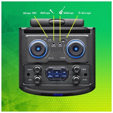 Alto Falante Bluetooth NGS WILD DUB ZERO Preto 120 W