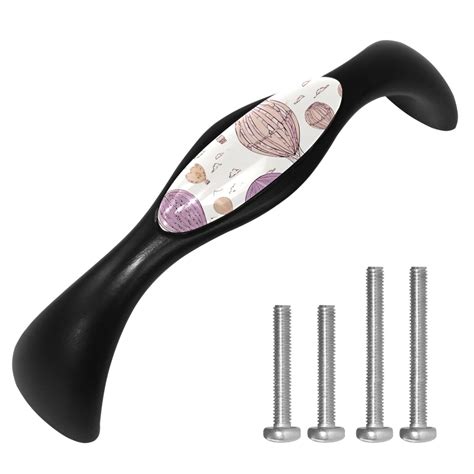 Purple Hot Air Balloon Kitchen Cabinet Pull Knobs Drawer Hardware Handles For Door Dresser