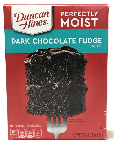 Duncan Hines Perfectly Moist Supreme Signature Dark Chocolate Fudge Cake Mix 15 25 Oz 432g