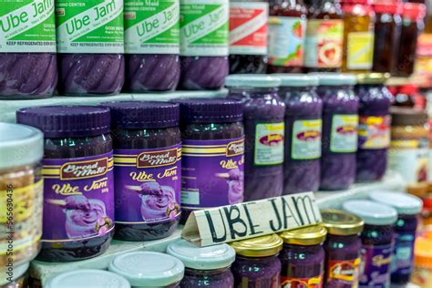 Baguio City, Philippines - Various brands of Ube Jam for sale at a ...