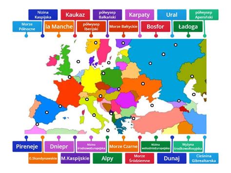 Mapa Fizyczna Europy Test Dla 6klas Diagrama Con Etiquetas