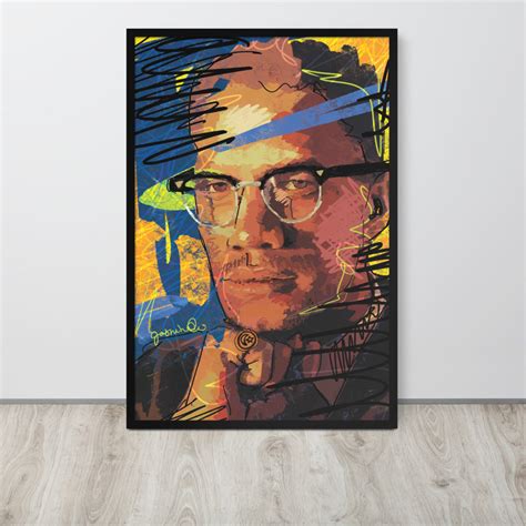 Malcolm X Framed Art Print Art Of Jasmine Ali