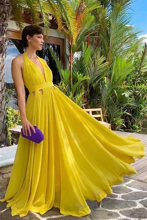 Vestido Amarelo Para Madrinha De Casamento Longos