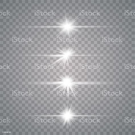 Lens Flares Set Vector Glowing Sparks Stock Illustration Download