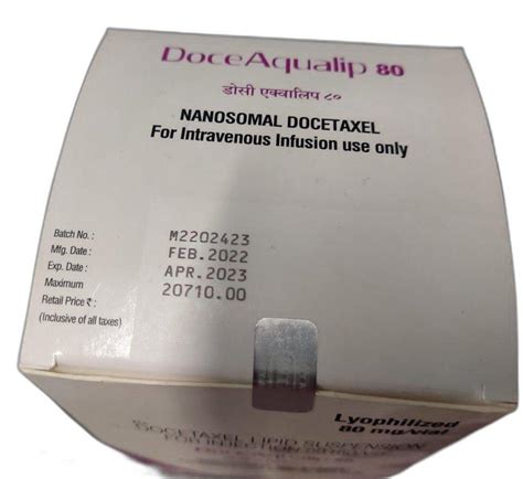 Docetaxel Lipid Suspension Injection at Rs 11500 vial डकटकसल