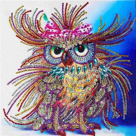 Broderie Diamant Partielle Hibou Id Es Cadeaux Lartera