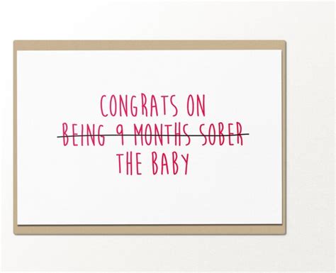 Congrats on the Baby // Funny Greeting Card // Card for Best | Etsy