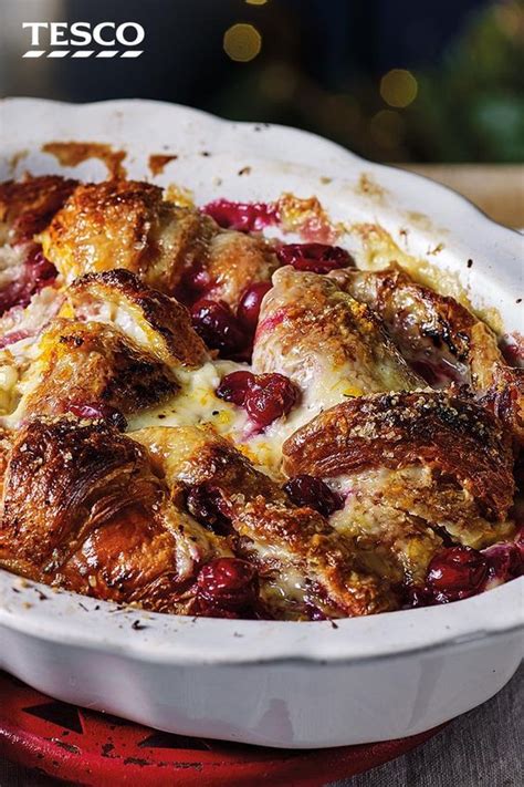 Croissant Bread And Butter Pudding Recipe Tesco Real Food Recipe Food Recipes Christmas