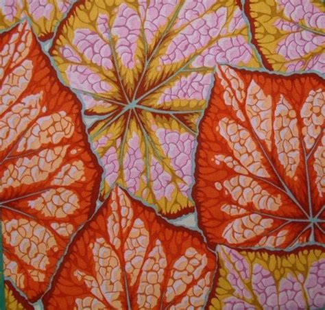 Kaffe Fassett Fabric Begonia Leaves Pjwf 18 Pastel Sold In 1 2 Yard Increments