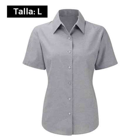 Blusa Oxford Mcorta Plomo Tl Nacional — Grupo Casa Lima