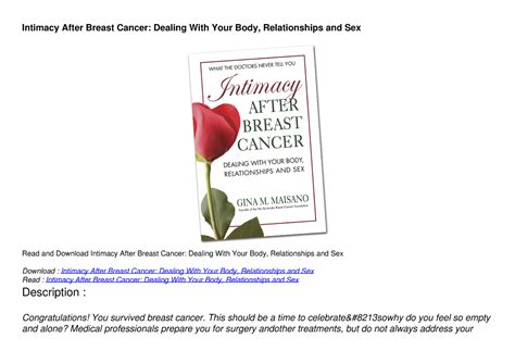 Pdf Intimacy After Breast Cancer Dealing With Your Body Relationships And Sex This Should Be