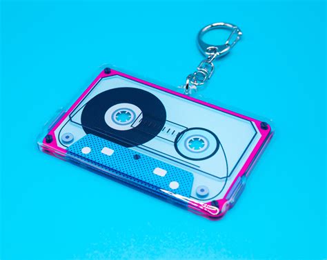 Vintage Vibes Retro Cassette Tape Bag Charm Keychain Etsy